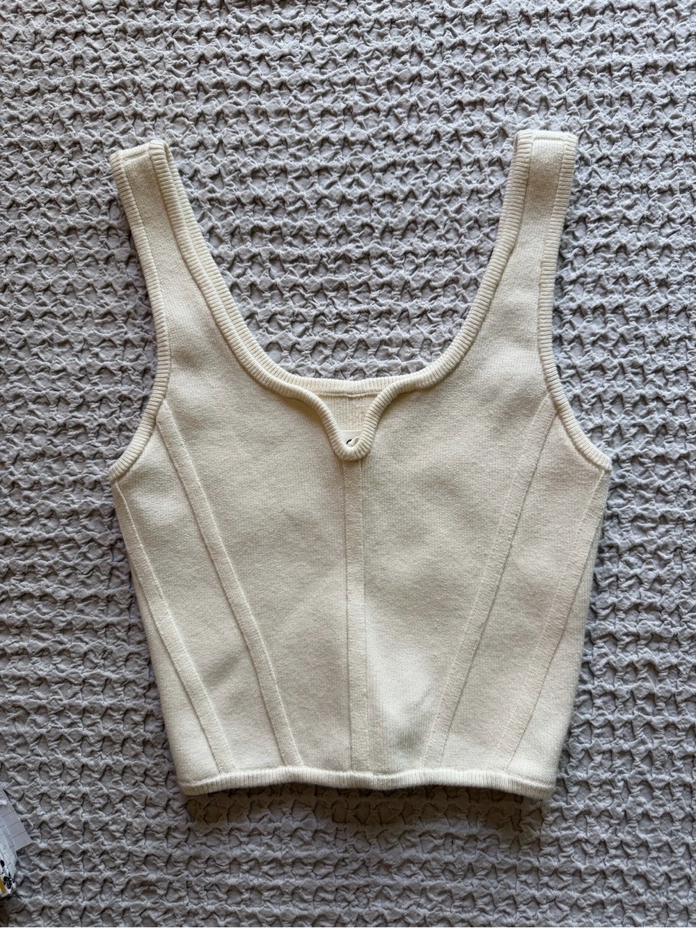 Aerie Sweater Corset Tank Top Toasted Coconut XS